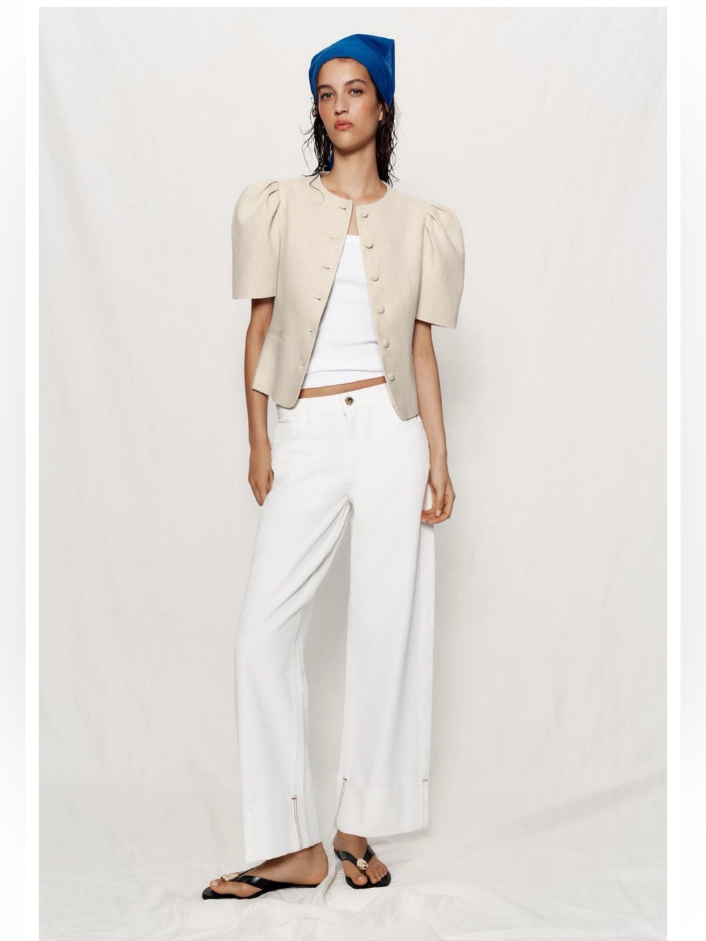 Zara Z1975 Mid-rise barrel jeans with cuff